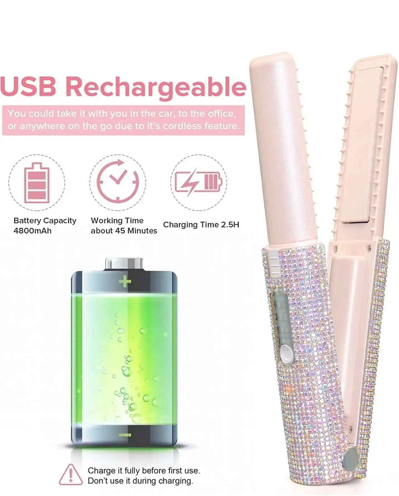 Portable 2 in 1 Hair Straightener