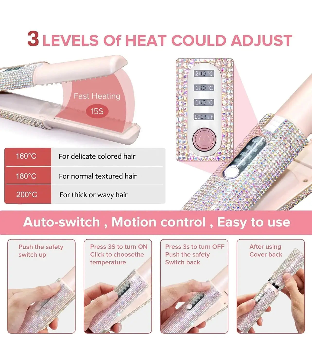 Portable 2 in 1 Hair Straightener