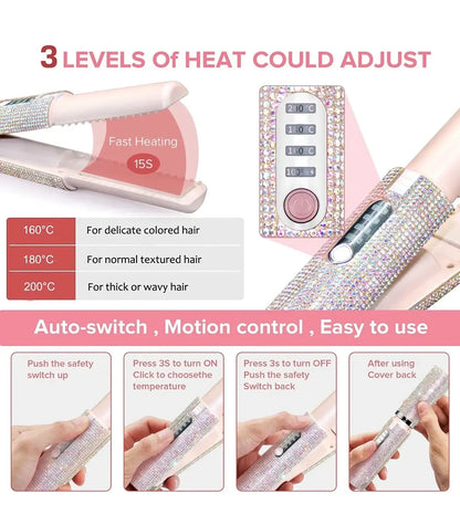 Portable 2 in 1 Hair Straightener