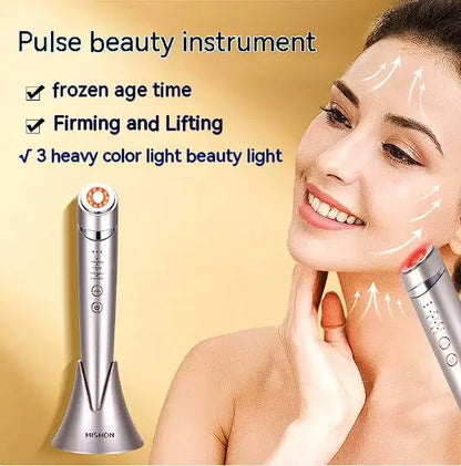 MiSMON 4 in 1 Pulse Beauty Device Light Therapy for Wrinkles Lifting & Face Massager