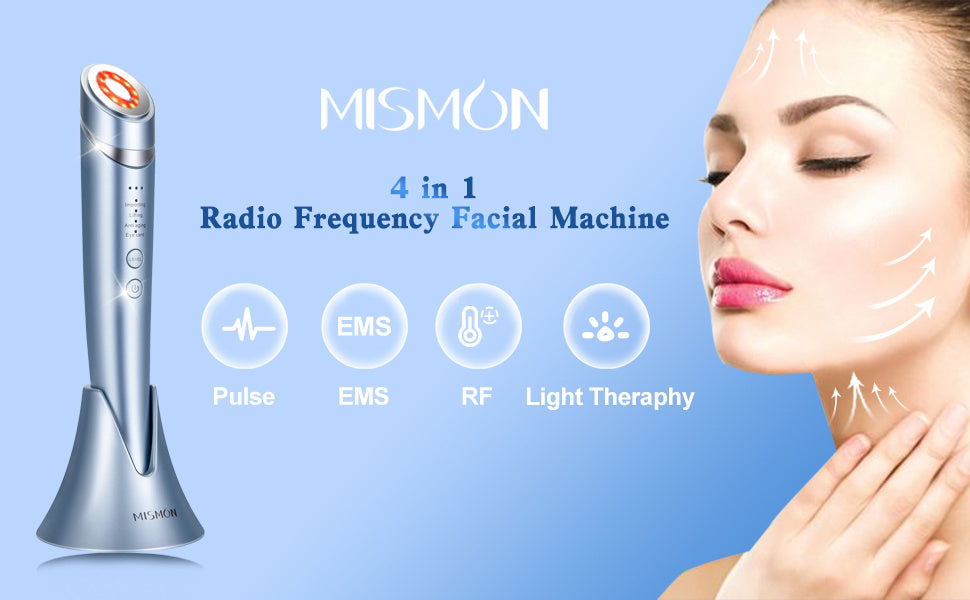 MiSMON 4 in 1 Pulse Beauty Device Light Therapy for Wrinkles Lifting & Face Massager